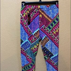 Women Plus Size Multi colored Blue leggings